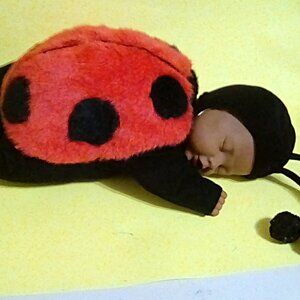 Anne Geddes Lady bug baby doll 17in AA
